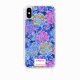 Coque iPhone X/XS avec anneau glossy transparente Fleurs Bleues Design La Coque Francaise.
