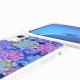 Coque iPhone XR avec anneau glossy transparente Fleurs Bleues Design La Coque Francaise.