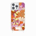 Coque iPhone 14 Pro avec anneau glossy transparente Fleurs Oranges Design La Coque Francaise.