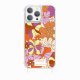 Coque iPhone 12/12 PRO avec anneau glossy transparente Fleurs Oranges Design La Coque Francaise.