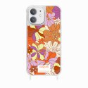 Coque iPhone 12 Mini avec anneau glossy transparente Fleurs Oranges Design La Coque Francaise.