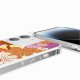 Coque iPhone 12 Mini avec anneau glossy transparente Fleurs Oranges Design La Coque Francaise.