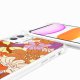 Coque iPhone 11 avec anneau glossy transparente Fleurs Oranges Design La Coque Francaise.