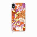 Coque iPhone X/XS avec anneau glossy transparente Fleurs Oranges Design La Coque Francaise.