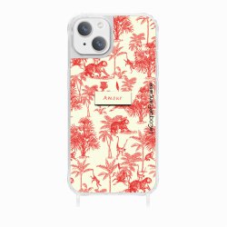 Coque iPhone 13 avec anneau glossy transparente Botanic Amour Design La Coque Francaise.