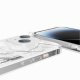 Coque iPhone 13 Mini avec anneau glossy transparente Marbre gris Design La Coque Francaise.