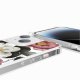 Coque iPhone 13 Mini avec anneau glossy transparente Fleurs roses Design La Coque Francaise.