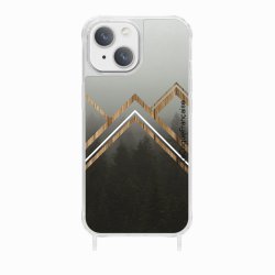 Coque iPhone 13 Mini avec anneau glossy transparente Trio Forêt Design La Coque Francaise.