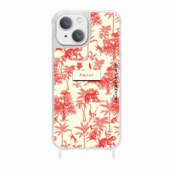 Coque iPhone 13 Mini avec anneau glossy transparente Botanic Amour Design La Coque Francaise.