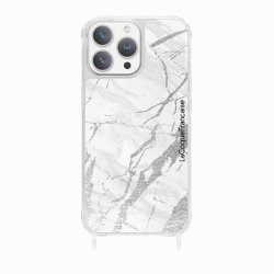 Coque iPhone 12 PRO MAX avec anneau glossy transparente Marbre gris Design La Coque Francaise.