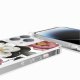 Coque iPhone 12 PRO MAX avec anneau glossy transparente Fleurs roses Design La Coque Francaise.