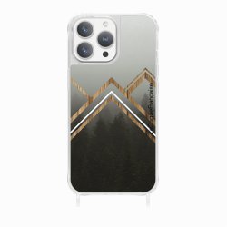 Coque iPhone 12 PRO MAX avec anneau glossy transparente Trio Forêt Design La Coque Francaise.