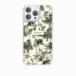 Coque iPhone 12 PRO MAX avec anneau glossy transparente Botanic Evasion Design La Coque Francaise.