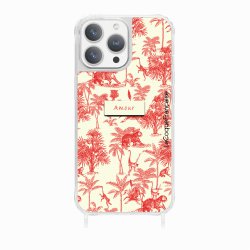 Coque iPhone 12 PRO MAX avec anneau glossy transparente Botanic Amour Design La Coque Francaise.