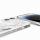 Coque iPhone 12 Mini avec anneau glossy transparente Marbre gris Design La Coque Francaise.