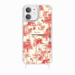 Coque iPhone 12 Mini avec anneau glossy transparente Botanic Amour Design La Coque Francaise.