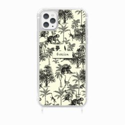 Coque iPhone 11 PRO MAX avec anneau glossy transparente Botanic Evasion Design La Coque Francaise.