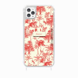 Coque iPhone 11 PRO MAX avec anneau glossy transparente Botanic Amour Design La Coque Francaise.