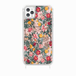 Coque iPhone 11 PRO MAX avec anneau glossy transparente Fleurs Beige et Rose Design La Coque Francaise.