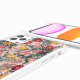 Coque iPhone 11 PRO MAX avec anneau glossy transparente Fleurs Beige et Rose Design La Coque Francaise.
