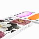 Coque iPhone 11 PRO avec anneau glossy transparente Fleurs roses Design La Coque Francaise.