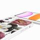 Coque iPhone 11 avec anneau glossy transparente Fleurs roses Design La Coque Francaise.