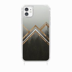 Coque iPhone 11 avec anneau glossy transparente Trio Forêt Design La Coque Francaise.