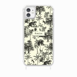 Coque iPhone 11 avec anneau glossy transparente Botanic Evasion Design La Coque Francaise.