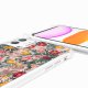 Coque iPhone 11 avec anneau glossy transparente Fleurs Beige et Rose Design La Coque Francaise.