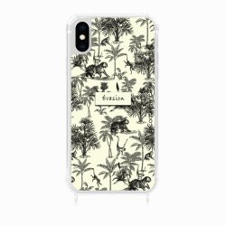 Coque iPhone Xs max avec anneau glossy transparente Botanic Evasion Design La Coque Francaise.