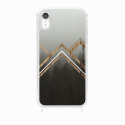 Coque iPhone XR avec anneau glossy transparente Trio Forêt Design La Coque Francaise.
