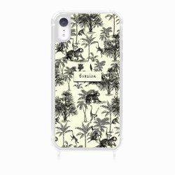 Coque iPhone XR avec anneau glossy transparente Botanic Evasion Design La Coque Francaise.