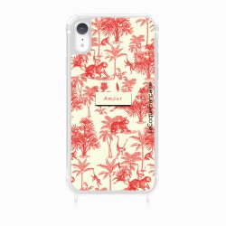 Coque iPhone XR avec anneau glossy transparente Botanic Amour Design La Coque Francaise.