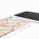 Coque iPhone 7/8/SE 2020/SE 2022 avec anneau glossy transparente Marbre Rose Design La Coque Francaise.