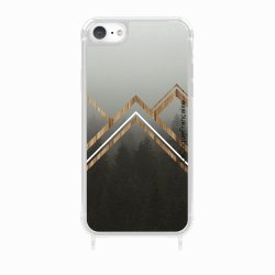 Coque iPhone 7/8/SE 2020/SE 2022 avec anneau glossy transparente Trio Forêt Design La Coque Francaise.