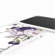 Coque iPhone 7/8/SE 2020/SE 2022 avec anneau glossy transparente Pivoines Violettes Design La Coque Francaise.