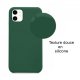 Coque iPhone 12 Mini Silicone liquide Vert Foret + 2 Vitres en Verre trempé Protection écran Antichocs