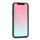 Coque iPhone XR Silicone liquide Vert Foret + 2 Vitres en Verre trempé Protection écran Antichocs