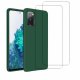 Coque Samsung Galaxy S20 FE Silicone liquide Vert Foret + 2 Vitres en Verre trempé Protection écran Antichocs