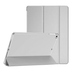 Étui Smart Cover iPad Classic 9.7 pouces 2017/2018 Argent à Rabat avec Support 