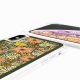 Coque iPhone Xs max avec anneau glossy transparente Foulard fleurs oranges Design La Coque Francaise.