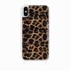 Coque iPhone Xs max avec anneau glossy transparente Léopard noir et brun Design La Coque Francaise.
