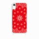Coque iPhone XR avec anneau glossy transparente Bandana rouge Design La Coque Francaise.