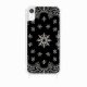 Coque iPhone XR avec anneau glossy transparente Bandana noir Design La Coque Francaise.