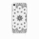 Coque iPhone XR avec anneau glossy transparente Bandana blanc Design La Coque Francaise.