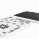 Coque iPhone 7/8/SE 2020/SE 2022 avec anneau glossy transparente Bandana blanc Design La Coque Francaise.