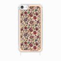 Coque iPhone 7/8/SE 2020/SE 2022 avec anneau glossy transparente Foulard fleurs rouges Design La Coque Francaise.