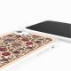 Coque iPhone 7/8/SE 2020/SE 2022 avec anneau glossy transparente Foulard fleurs rouges Design La Coque Francaise.