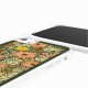 Coque iPhone 7/8/SE 2020/SE 2022 avec anneau glossy transparente Foulard fleurs oranges Design La Coque Francaise.
