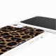Coque iPhone 7/8/SE 2020/SE 2022 avec anneau glossy transparente Léopard noir et brun Design La Coque Francaise.